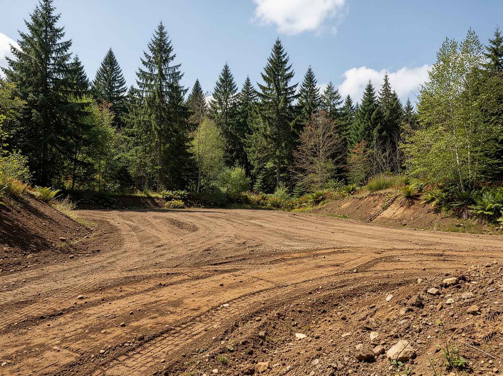 Land clearing service area in Spokane WA for rural access and site preparation